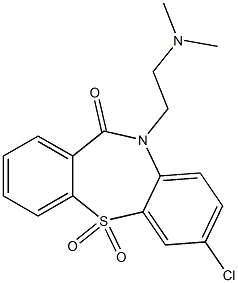 10,11-Dihydro-7-chloro-10-[2-(dimethylamino)ethyl]dibenzo[b,f][1,4]thiazepin-11-one 5,5-dioxide,,结构式