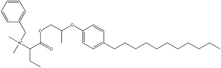 N,N-Dimethyl-N-benzyl-N-[1-[[2-(4-undecylphenyloxy)propyl]oxycarbonyl]propyl]aminium Structure