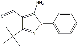 1-Phenyl-3-tert-butyl-5-amino-1H-pyrazole-4-carbothialdehyde,,结构式