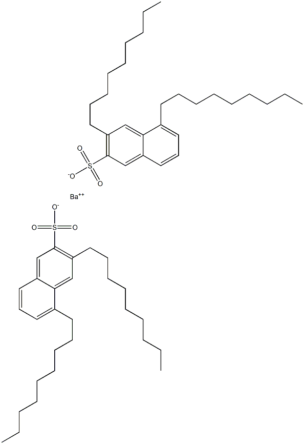 Bis(3,5-dinonyl-2-naphthalenesulfonic acid)barium salt Structure