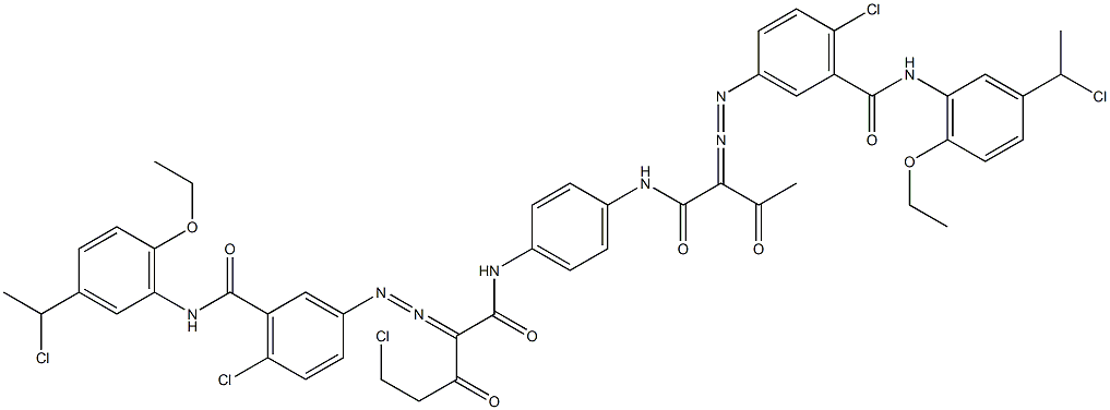  3,3'-[2-(Chloromethyl)-1,4-phenylenebis[iminocarbonyl(acetylmethylene)azo]]bis[N-[3-(1-chloroethyl)-6-ethoxyphenyl]-6-chlorobenzamide]