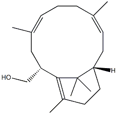 (2R,11S,4E,8E)-4,8,14,15,15-Pentamethylbicyclo[9.3.1]pentadeca-4,8,14(1)-triene-2-methanol,,结构式