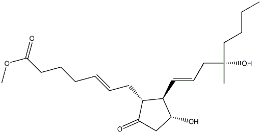 7-[(2R,3R,4R)-4-Hydroxy-3-[(E,S)-4-hydroxy-4-methyl-1-octenyl]-1-oxocyclopentan-2-yl]-5-heptenoic acid methyl ester,,结构式