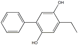 2-エチル-5-フェニル-1,4-ベンゼンジオール 化学構造式