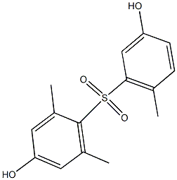 3',4-Dihydroxy-2,6,6'-trimethyl[sulfonylbisbenzene],,结构式