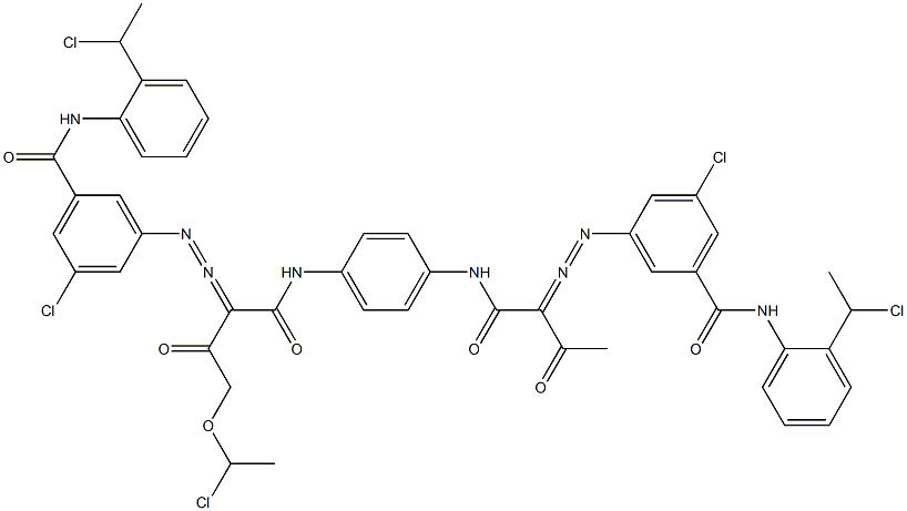 3,3'-[2-[(1-Chloroethyl)oxy]-1,4-phenylenebis[iminocarbonyl(acetylmethylene)azo]]bis[N-[2-(1-chloroethyl)phenyl]-5-chlorobenzamide]|