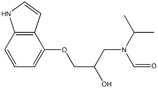 N-[2-Hydroxy-3-(1H-indol-4-yloxy)propyl]-N-isopropylformamide Structure