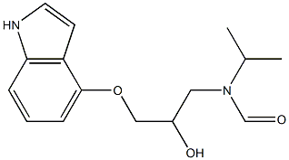 N-[2-Hydroxy-3-(1H-indol-4-yloxy)propyl]-N-isopropylformamide 结构式