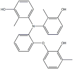 N,N-Bis(3-hydroxy-2-methylphenyl)-2-(2-hydroxy-3-methylphenoxy)benzenamine,,结构式