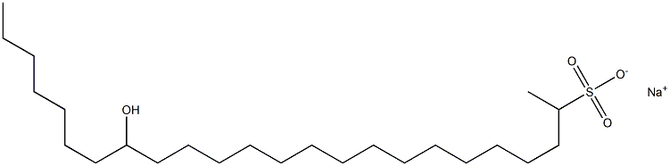 17-Hydroxytetracosane-2-sulfonic acid sodium salt,,结构式