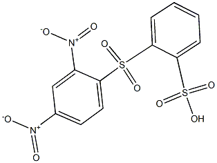 2-[(2,4-Dinitrophenyl)sulfonyl]benzenesulfonic acid Structure