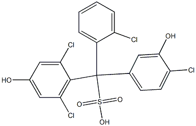 (2-Chlorophenyl)(4-chloro-3-hydroxyphenyl)(2,6-dichloro-4-hydroxyphenyl)methanesulfonic acid