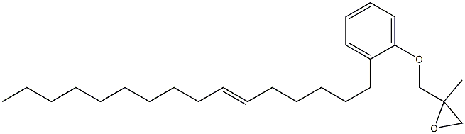 2-(6-Hexadecenyl)phenyl 2-methylglycidyl ether Struktur
