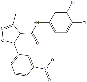 4-[N-(3,4-Dichlorophenyl)carbamoyl]-5-(3-nitrophenyl)-3-methyl-4,5-dihydroisoxazole Structure