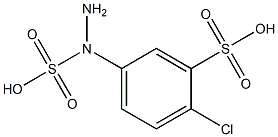 2-Chloro-5-(2-sulfohydrazino)benzenesulfonic acid Struktur