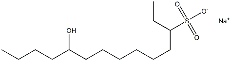 10-Hydroxytetradecane-3-sulfonic acid sodium salt Structure