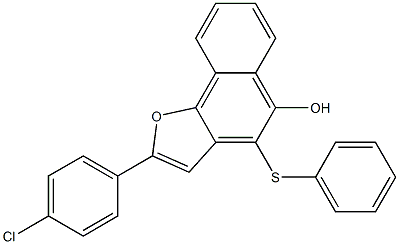 4-Phenylthio-2-(4-chlorophenyl)naphtho[1,2-b]furan-5-ol Structure
