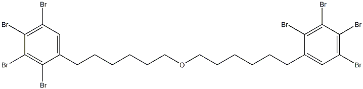 2,3,4,5-Tetrabromophenylhexyl ether Structure