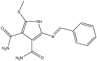 2-[Benzylideneamino]-5-(methylthio)-1H-pyrrole-3,4-dicarboxamide|