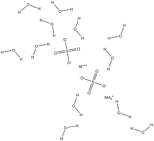 Aluminum ammonium bissulfate dodecahydrate Struktur