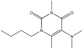1-Butyl-5-(dimethylamino)-3,6-dimethyluracil Struktur