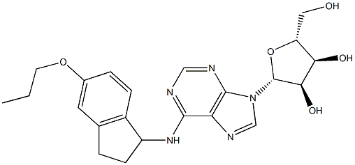 N-[[2,3-Dihydro-5-propyloxy-1H-inden]-1-yl]adenosine Structure