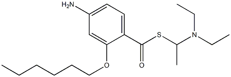 4-Amino-2-(hexyloxy)thiobenzoic acid S-[1-(diethylamino)ethyl] ester