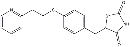 5-[4-[2-(Pyridin-2-yl)ethylthio]benzyl]thiazolidine-2,4-dione 结构式