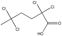 2,2,5,5-Tetrachlorohexanoic acid,,结构式
