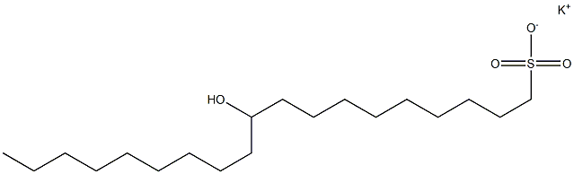 10-Hydroxynonadecane-1-sulfonic acid potassium salt 结构式