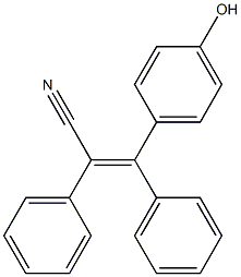 (2Z)-2,3-ジフェニル-3-(4-ヒドロキシフェニル)プロペンニトリル 化学構造式