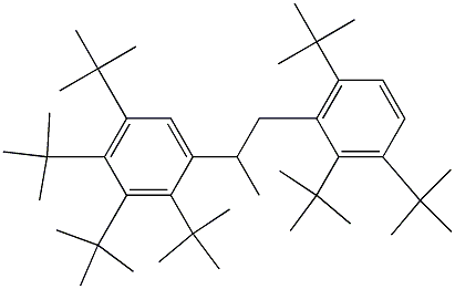 2-(2,3,4,5-テトラ-tert-ブチルフェニル)-1-(2,3,6-トリ-tert-ブチルフェニル)プロパン 化学構造式