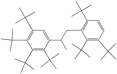 2-(2,3,4,5-Tetra-tert-butylphenyl)-1-(2,3,6-tri-tert-butylphenyl)propane Struktur