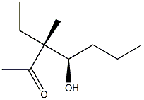 (3R,4R)-3-エチル-4-ヒドロキシ-3-メチル-2-ヘプタノン 化学構造式