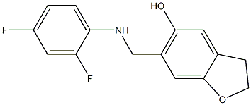 2,3-Dihydro-6-(2,4-difluorophenylaminomethyl)benzofuran-5-ol,,结构式
