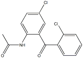 2',5-ジクロロ-2-アセチルアミノベンゾフェノン 化学構造式