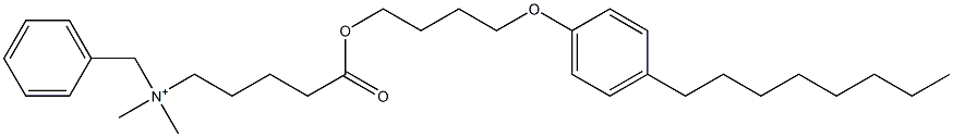 N,N-Dimethyl-N-benzyl-N-[4-[[4-(4-octylphenyloxy)butyl]oxycarbonyl]butyl]aminium Structure