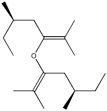 (-)-[(R)-2-メチルブチル](2-メチル-1-プロペニル)エーテル 化学構造式