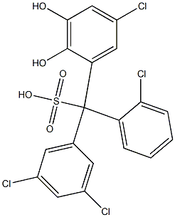 (2-Chlorophenyl)(3,5-dichlorophenyl)(5-chloro-2,3-dihydroxyphenyl)methanesulfonic acid|