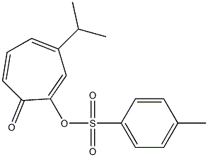 4-イソプロピル-2-(4-メチルフェニルスルホニルオキシ)-2,4,6-シクロヘプタトリエン-1-オン 化学構造式