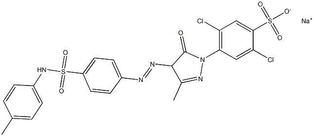 2,5-Dichloro-4-[4,5-dihydro-5-oxo-4-[[4-(4-methylanilinosulfonyl)phenyl]azo]-3-methyl-1H-pyrazol-1-yl]benzenesulfonic acid sodium salt