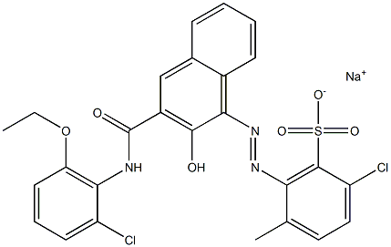  2-Chloro-5-methyl-6-[[3-[[(2-chloro-6-ethoxyphenyl)amino]carbonyl]-2-hydroxy-1-naphtyl]azo]benzenesulfonic acid sodium salt