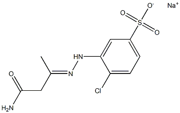  3-[N'-(2-Carbamoyl-1-methylethylidene)hydrazino]-4-chlorobenzenesulfonic acid sodium salt