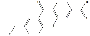 7-Methoxymethyl-9-oxo-9H-xanthene-3-carboxylic acid,,结构式