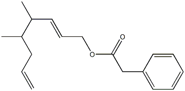 Phenylacetic acid 4,5-dimethyl-2,7-octadienyl ester,,结构式