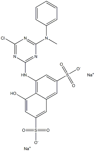 4-[6-Chloro-4-(N-methylanilino)-1,3,5-triazin-2-ylamino]-5-hydroxy-2,7-naphthalenedisulfonic acid disodium salt