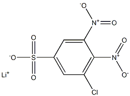 5-クロロ-3,4-ジニトロベンゼンスルホン酸リチウム 化学構造式