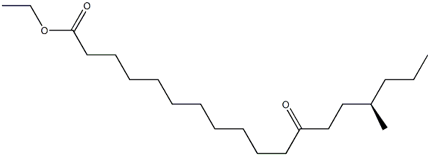 [R,(-)]-15-メチル-12-オキソステアリン酸エチル 化学構造式