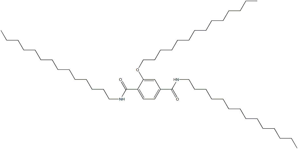 2-(テトラデシルオキシ)-N,N'-ジテトラデシルテレフタルアミド 化学構造式