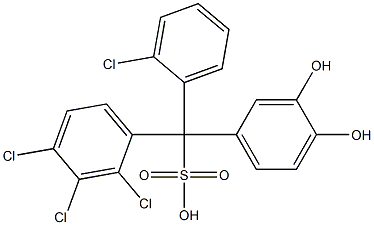 (2-Chlorophenyl)(2,3,4-trichlorophenyl)(3,4-dihydroxyphenyl)methanesulfonic acid|